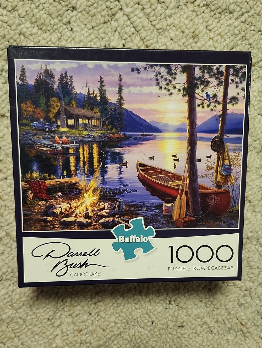 Buffalo Games Darrell Bush "Canoe Lake" 1000-Piece Puzzle